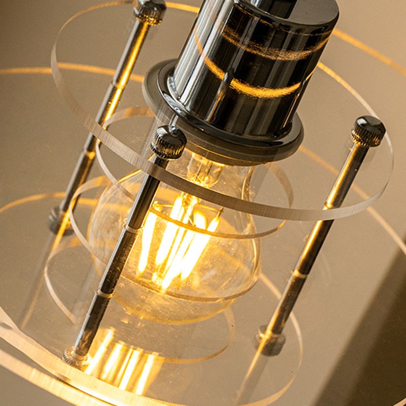 4-stufige minimalistische hängende leichte, Acryl-Ein-Bulb-Schattenschattenlampe für Wohnzimmer