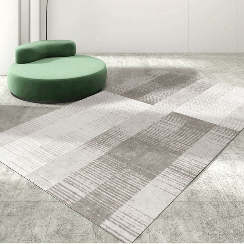 Minimalist Indoor Rug Geometric Pattern Carpet Polyester Stain Resistant Area Rug for Living Room
