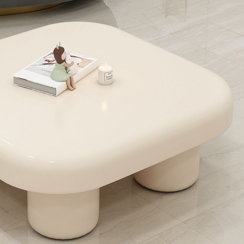 Wood Square Coffee Cocktail Table White 4 Legs Coffee or End Table