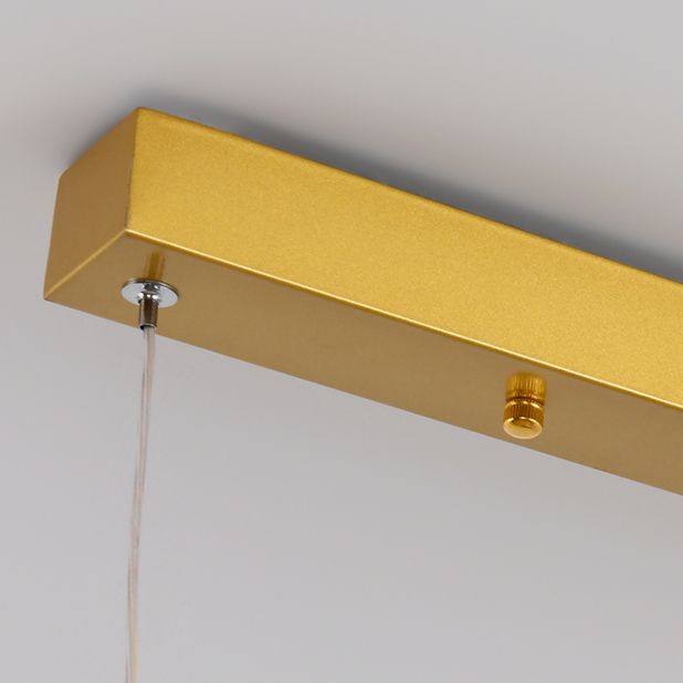 Modern Island Light Linear 2-Light Crystal Chandelier Lights for Dining Room