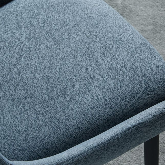 Moderner Seitenstuhl Leder mit festem Rücken armloser Esstühle mit Metallbeinen