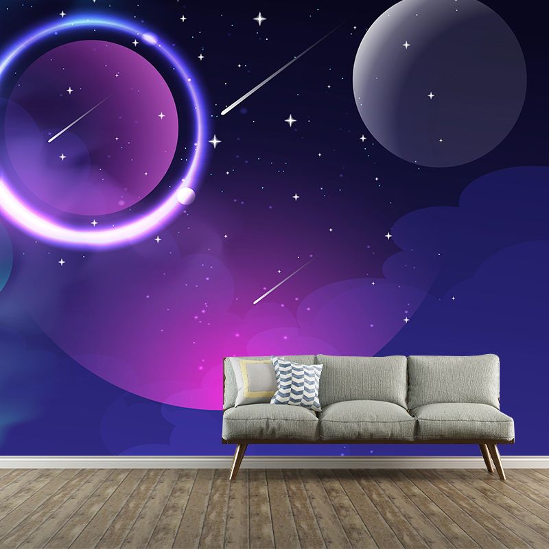 3D Art Style Kids Universe Mural Wallpaper Illustration Mildew Resistant Wall Covering