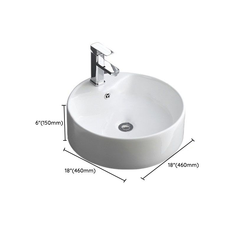 Classical White Bathroom Sink Porcelain Trough Bathroom Sink