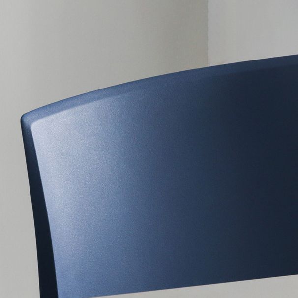 Silla de comedor de plástico de estilo nórdico, silla lateral de comedor con respaldo abierto para restaurante