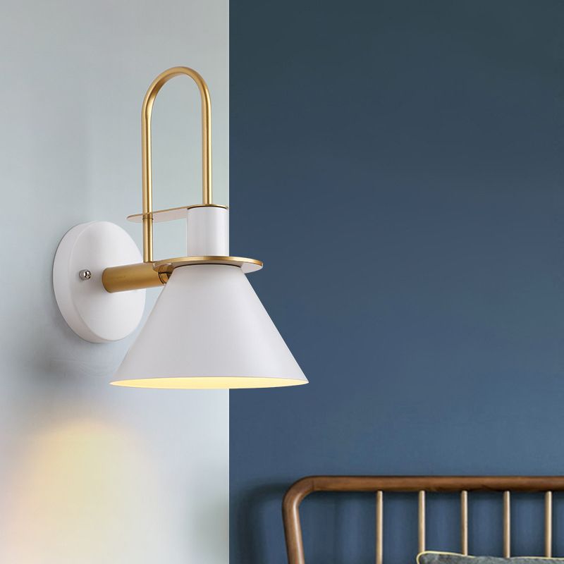 Modern Style Flared Wall Light Sconces Metal 1 Light Wall Lighting Ideas