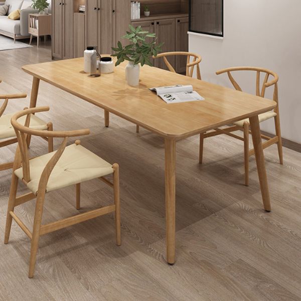Simplicity Home Solid Wood Dining Table Rectangle Shape Dining Table with 4 Legs Base