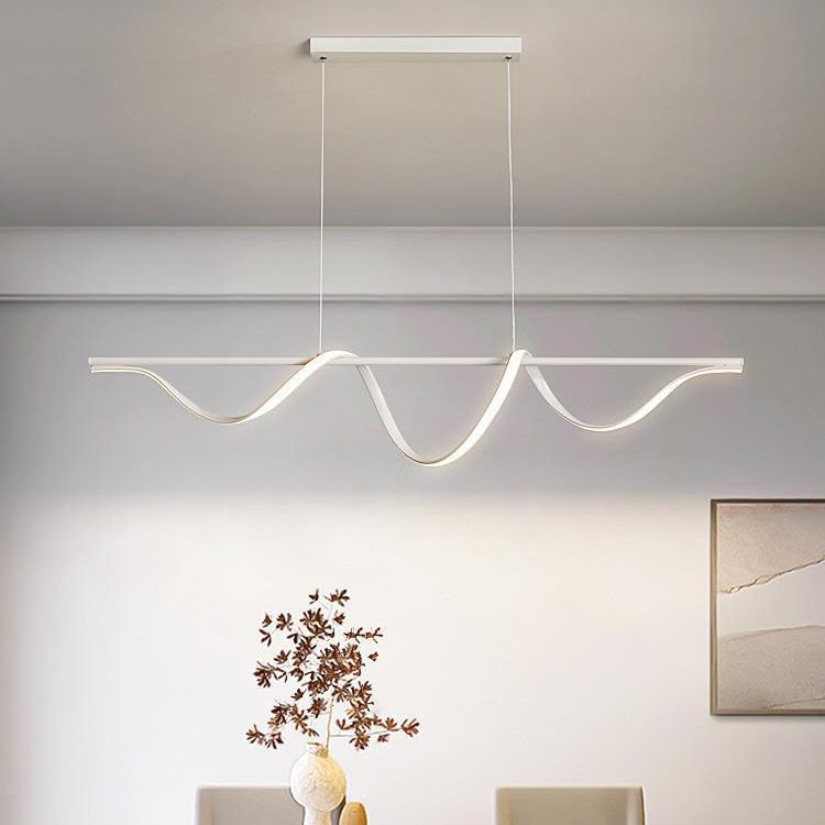 Modern Single White Kitchen Island Lighting LED Island Pendant Lighting