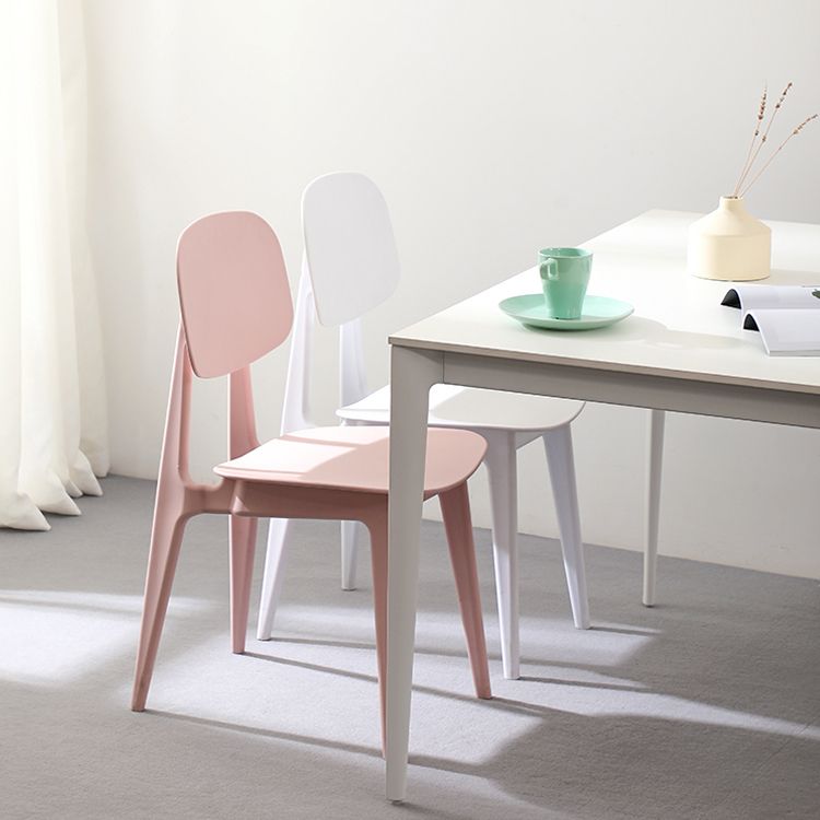Silla de comedor plástica con respaldo abierto contemporáneo con acabado mate para restaurante