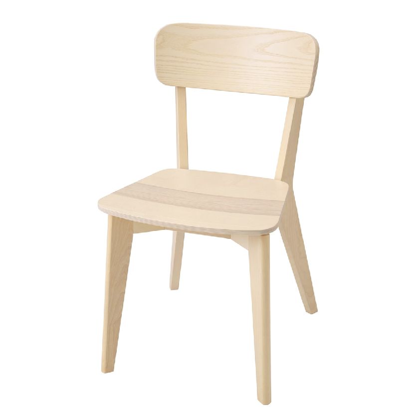 Minimalist Open Back Kitchen Dining Side Chair Solid Wood Dining Side Chair