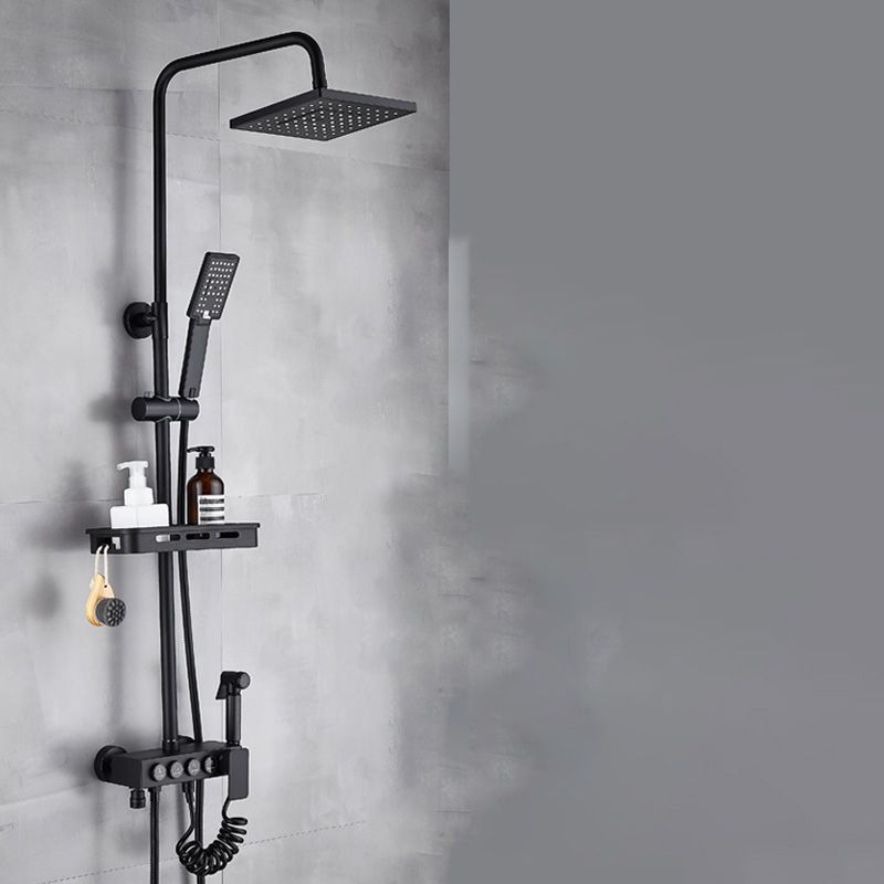 Contemporary Shower Set Slide Bar Adjustable Shower Head Wall Mounted Shower System