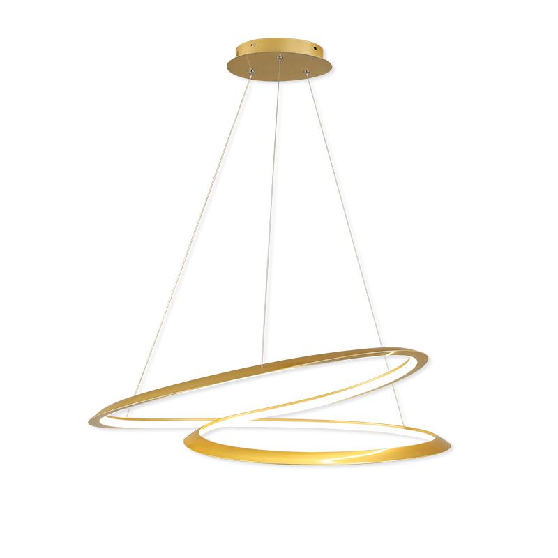 Twisting Hanging Pendant Light Modern Acrylic Dinning Room LED Pendant Lighting Fixture