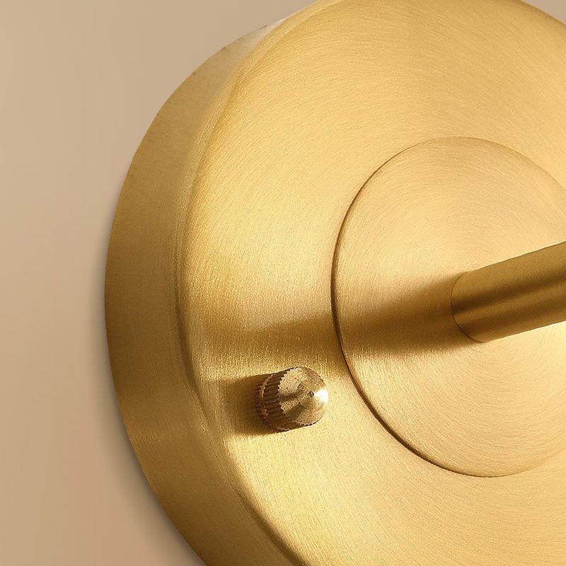 Geometric Wall Light Fixture Modern Fabric 1 Light Wall Sconce in Gold