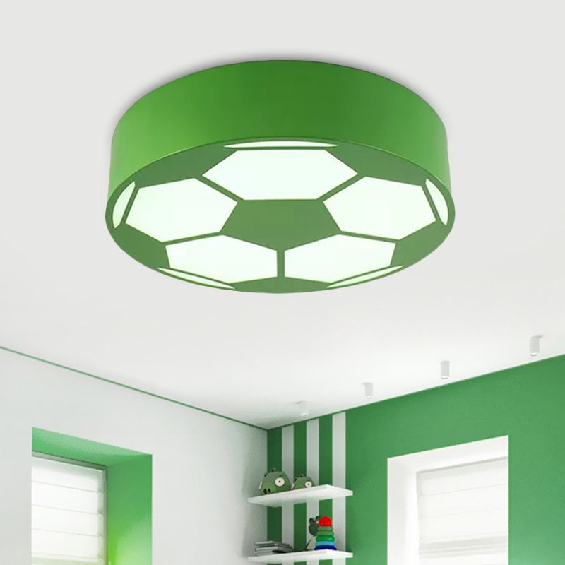 Plafonnier LED en métal de style enfant avec abat-jour en acrylique, rouge/jaune/bleu