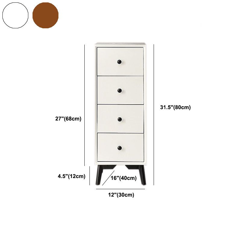 Contemporary Chest Vertical Solid Wood Lingerie Chest without Mirror