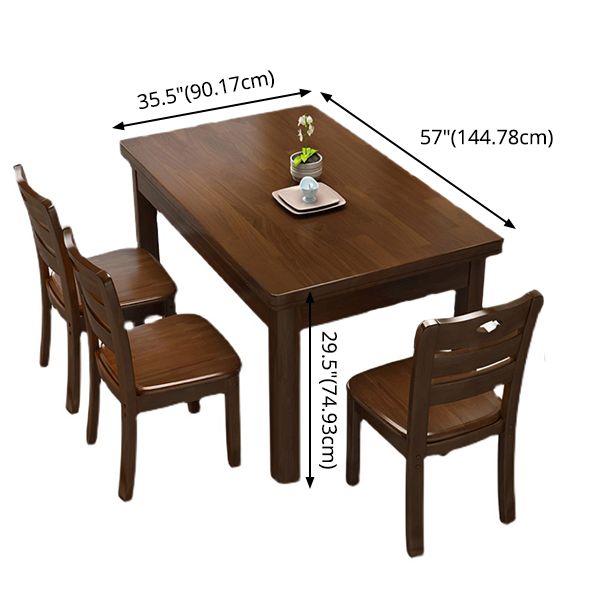 Traditional Standard Solid Wood Top Dining Room Set of Rectangle Shape for Kitchen Table Set