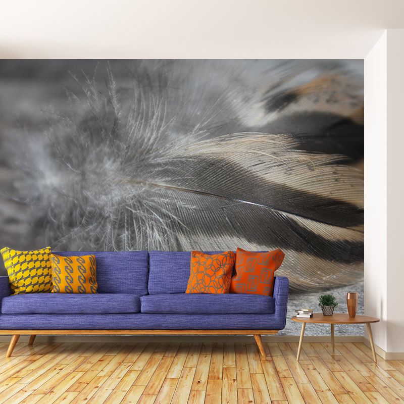 Beautiful Feathers Custom-Made Contemporary Wall Covering for Home Decoration