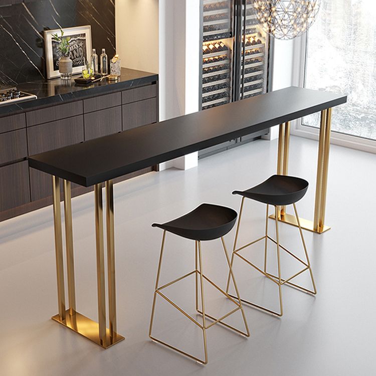 Indoor Contemporary Bar Dining Table Rectangle Wooden Bar Table