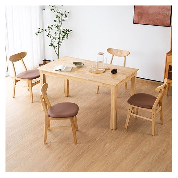 Wood Industrial Kitchen Dining Room Chair Open Back Side Chair