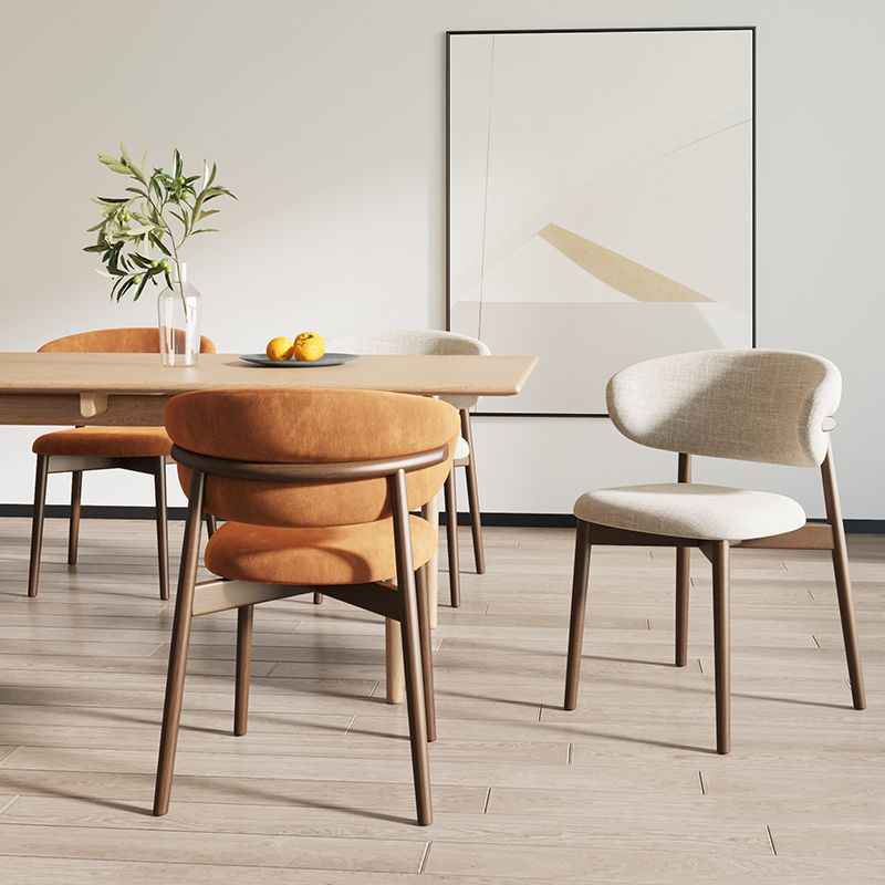 Dining Room Contemporary Upholstered Open Back Dining Side Chair