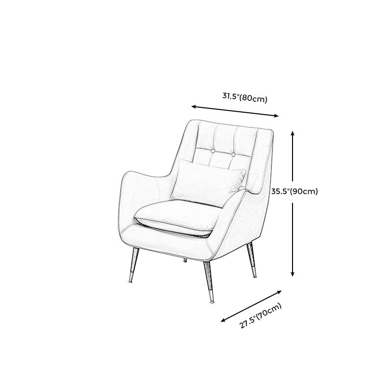 Tufted Cushions Chair  31.4" L x 27.5" W x 35.4" H Arms Included Chair