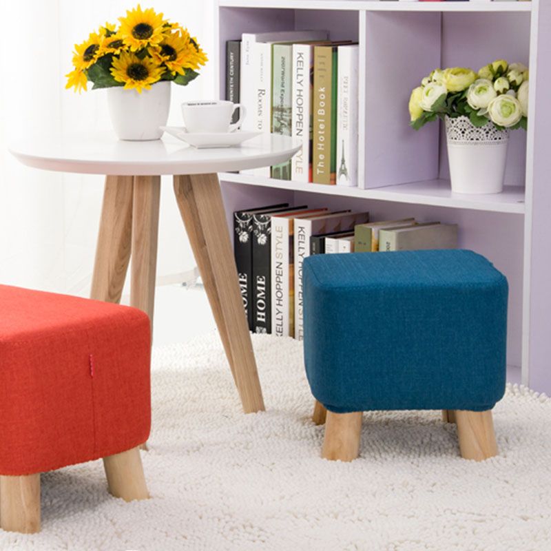 Fabric Standard Stool Contemporary Simple Square Upholstered Ottoman