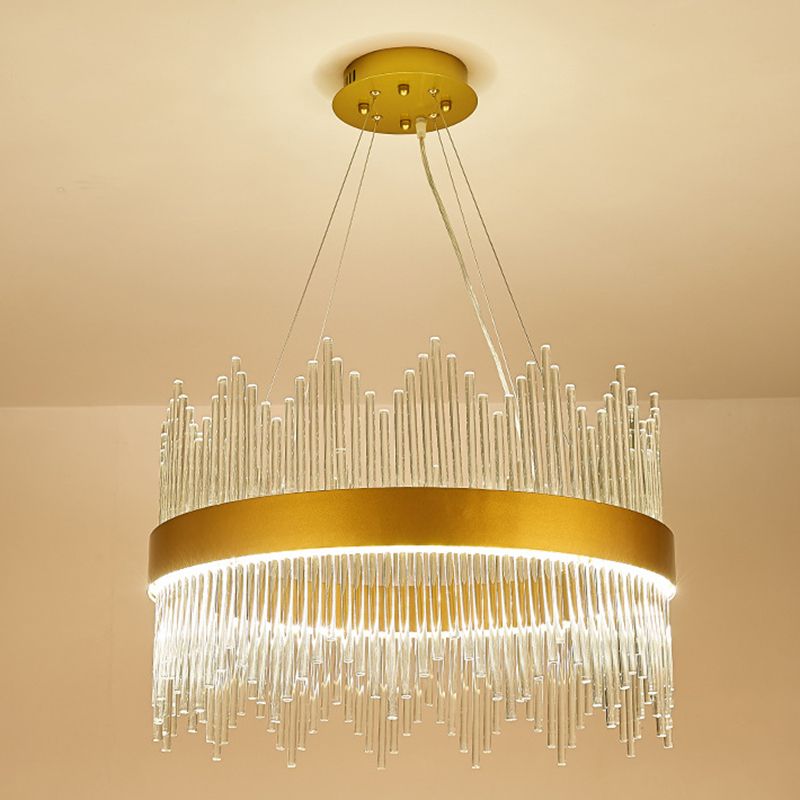 Lampada il lampadario circolare Light Segnalizzazione moderna Simplicity Crystal Crystal Ciondolo per il ristorante