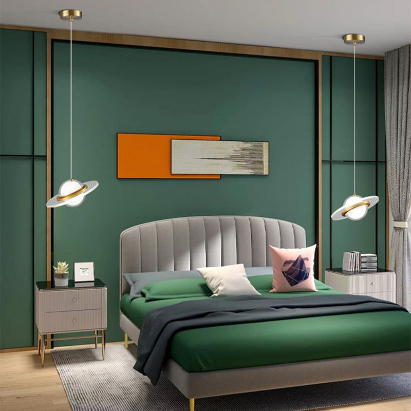 Pendentif à LED de chevet lampe à petite goutte à petite goutte avec une teinte acrylique globe