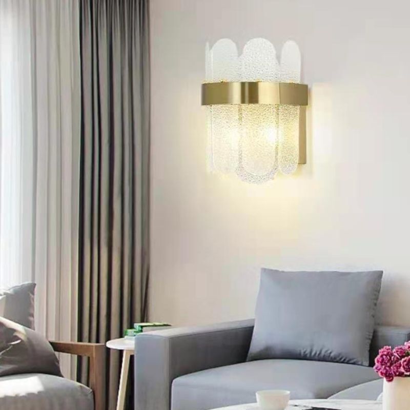 Glass Unique Shape Sconce Light Modern-Style 2 Lights Wall Light Fixtures
