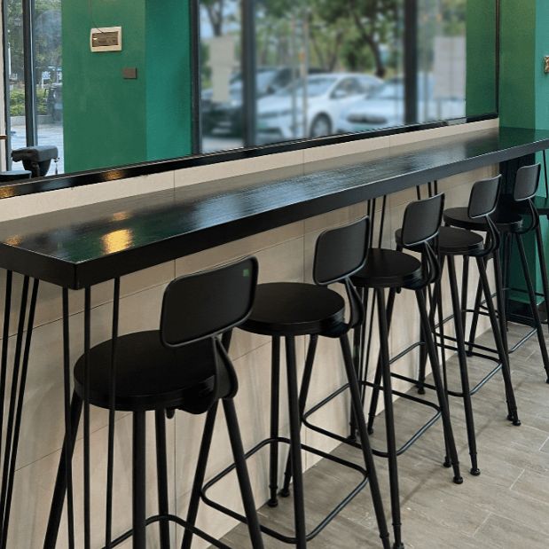 Solid Wood Counter Table with Rectangle Table Top Legs Table - 41.3" H