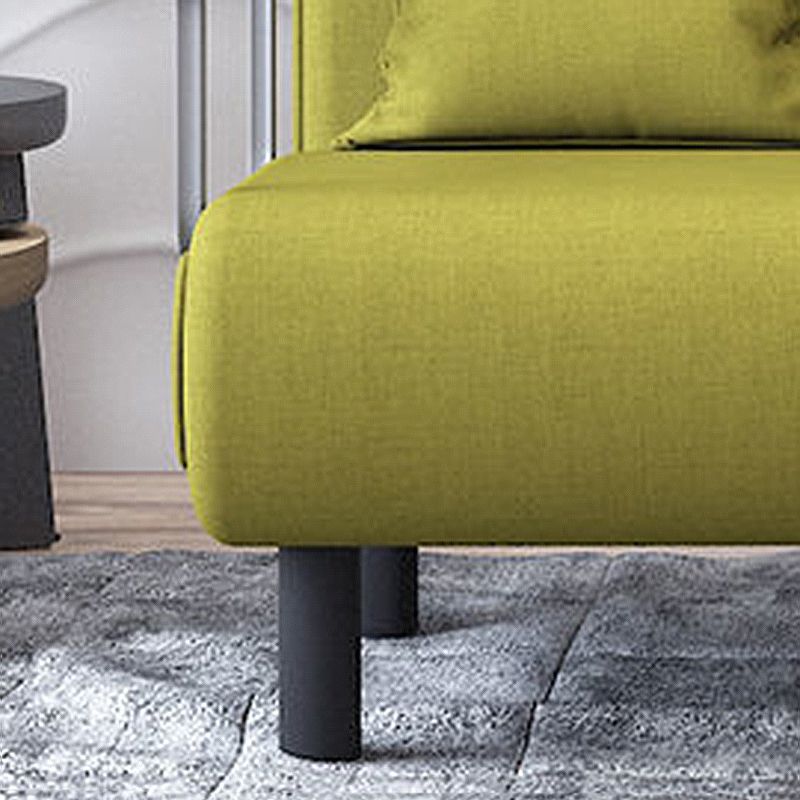 Convertible Accent chair Square Arms Velvet Convertible Chair with Basic Four Leg