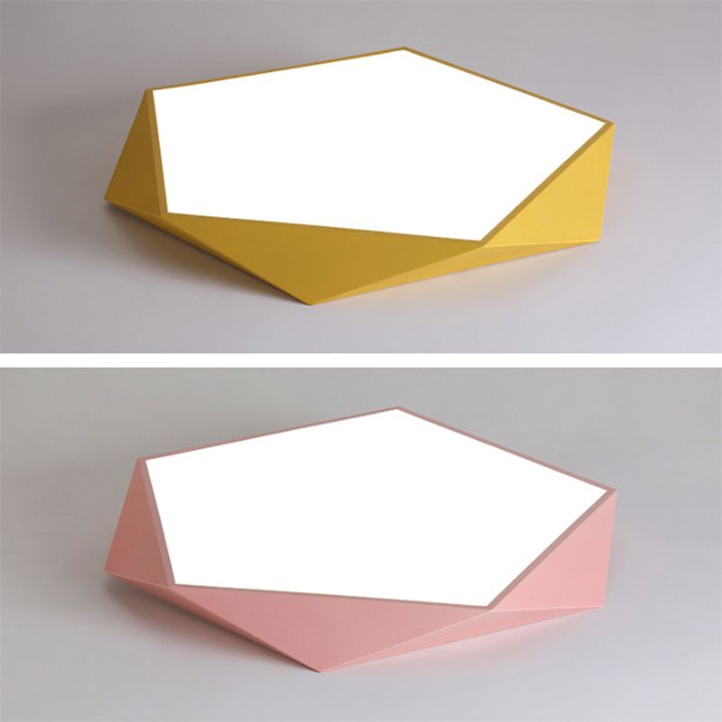 LED-Unterputzbeleuchtung für Schlafzimmer, Unterputzleuchte im minimalistischen Stil mit geometrischem Metallschirm