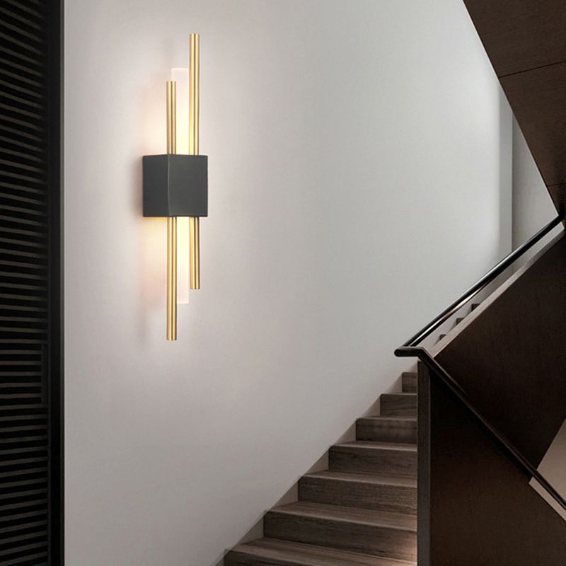 Contemporary Geometric Wall Lamp Metal Wall Light Fixture for Living Room