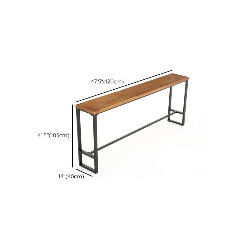 Industrial Style Rectangle Counter Table Wooden Counter Table for Kitchen
