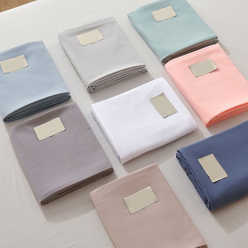 Bed Sheet Solid Color Breathable Skin-friendly Non-pilling Bed Sheet Set