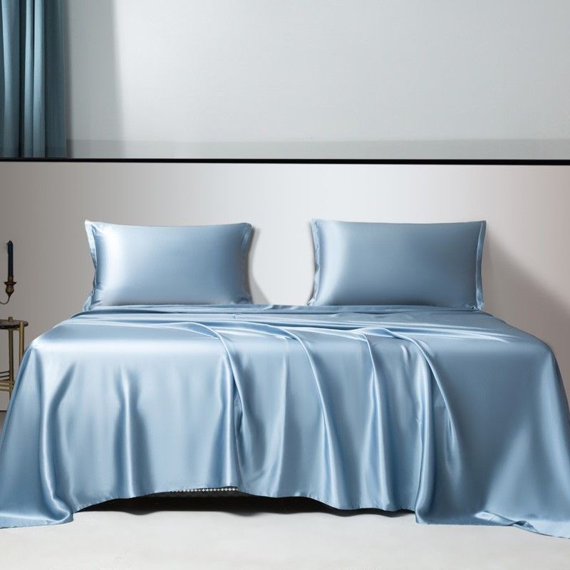 Cotton Bed Sheet 3-Piece Solid Color Tear Resistant Sheet Set