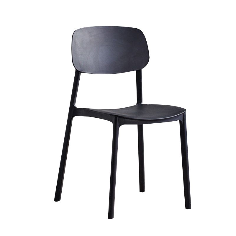 Plastic Indoor-Outdoor Side  Chair Armless Stackable Dining Chairs