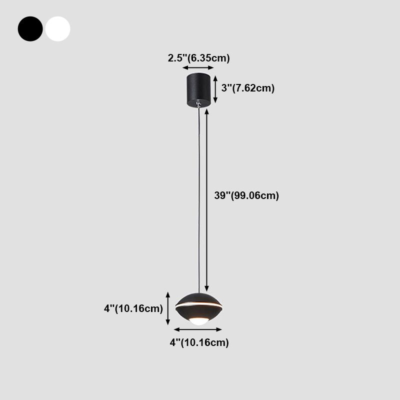 Lámpara de mini lámpara colgante en forma de OVNI de aluminio LED LED LED