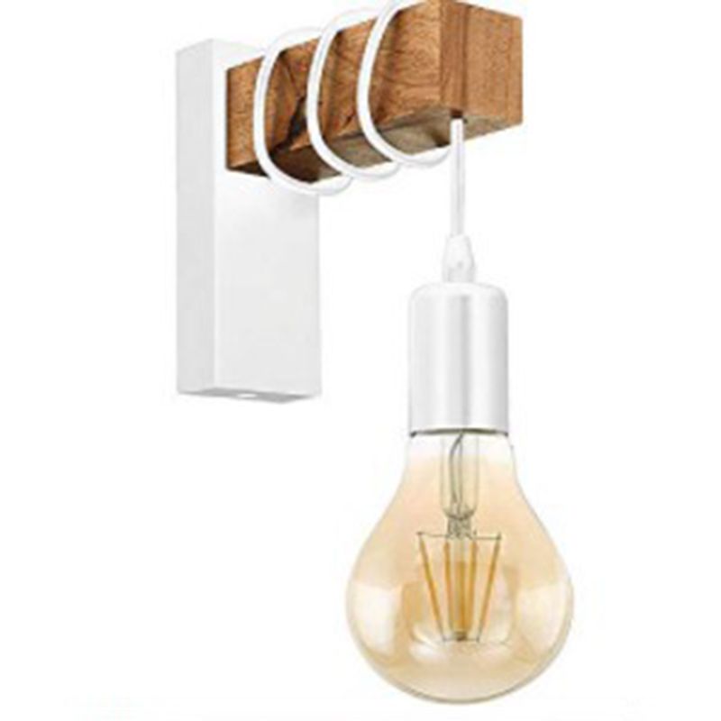 Lampada del braccio di oscillazione lampada in stile minimalista creativo 1 legno 1 flione di luce