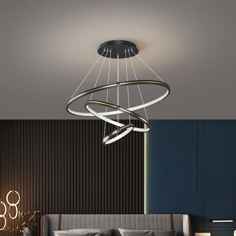 Simplicidad moderna Lámpara de araña orbicular acrílico Luces colgantes para colgantes para restaurante