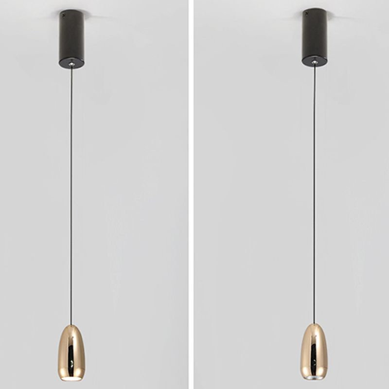 Unique Shape Hanging Lighting Modern Style Metal 1 Light Hanging Lamp for Bedroom