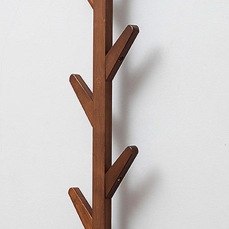 Contemporary Simple Hall Tree Wooden Wall Mounted Hall Tree with Hook