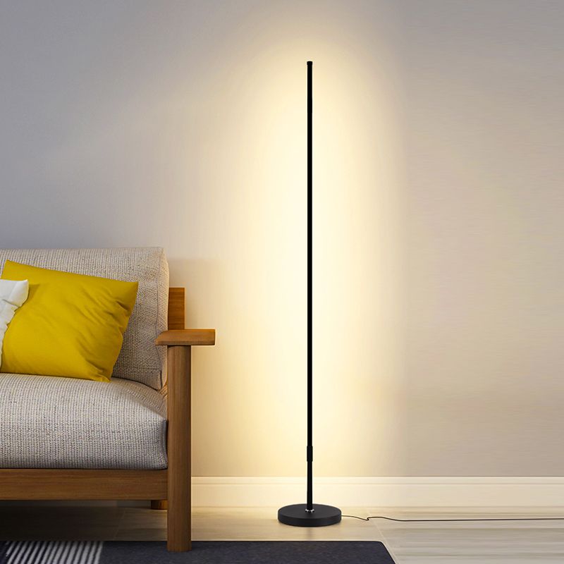 Metal Linear Shape Floor Lighting Modern 1-Light Floor Lighting Fixtures