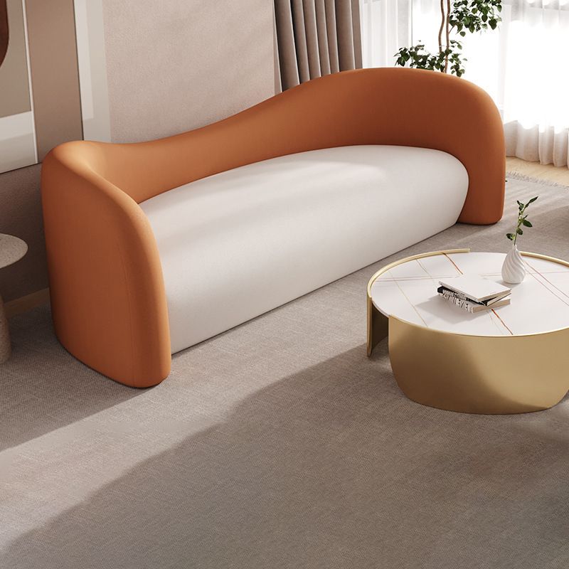 Contemporary Tight Back Sofa Sloped Arm Sofa for Living Room