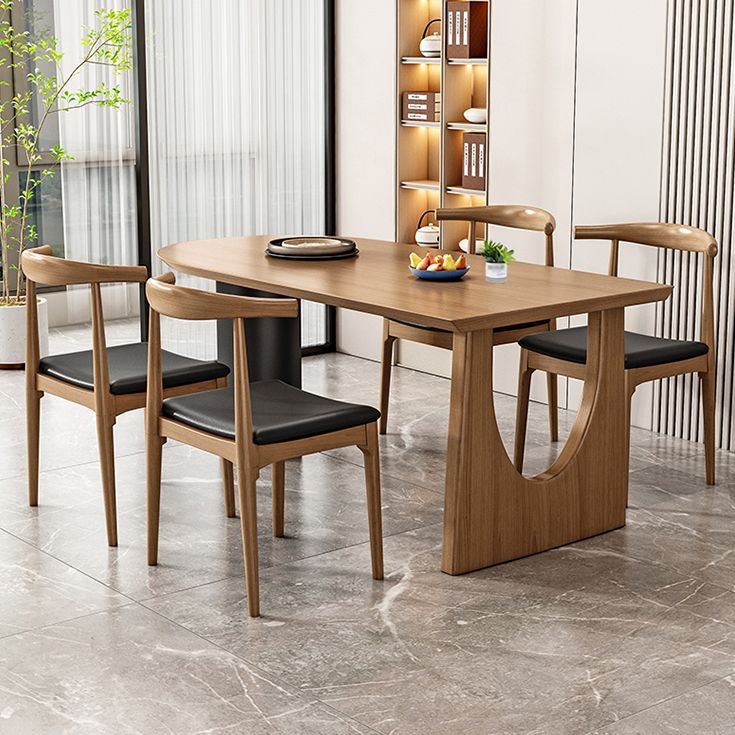 Pine Solid Wood Dining Table Free Form Dining Table for Dining Room