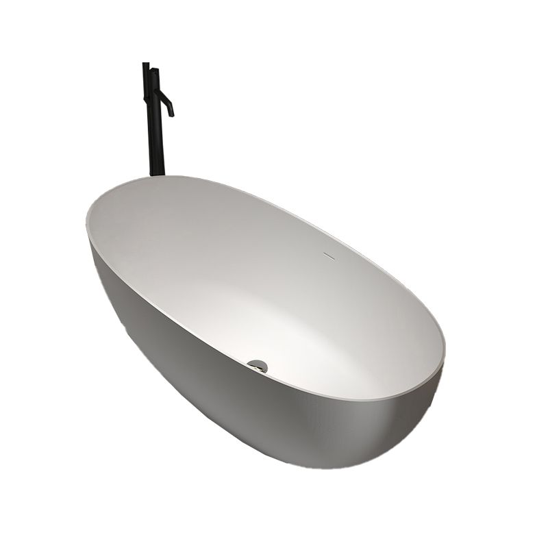 Stone Soaking Bathtub Antique Finish Modern Back to Wall Bath Tub