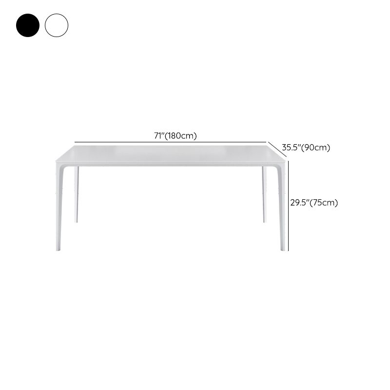 Industrial Dining Room Table Rectangle Stone Dinette Table for Home