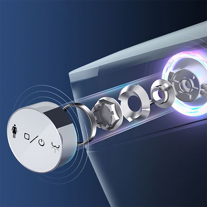 Contemporary Floor Mount Toilet Heated Seat Included Urine Toilet for Washroom