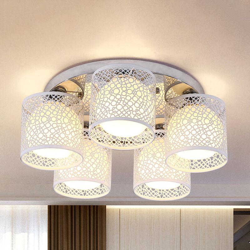 Modern Style Ball Shape Flush Mount 5-Lights Glass Ceiling Light for Bedroom