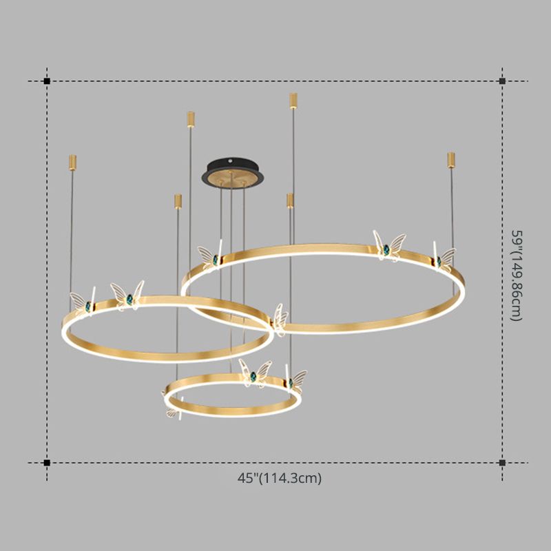 Modern Tiered Pendant Lighting Fixtures Metal Chandelier Lighting