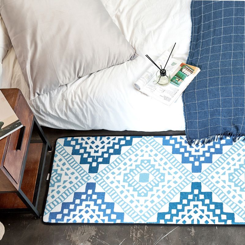 Moroccan Bedroom Rug Multi Colored Tribal Print Area Carpet Polypropylene Non-Slip Washable Easy Care Rug